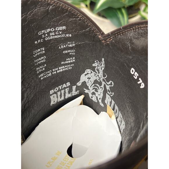 Korwin Men's Bull Rider Leather Cowboy Boots NIB - Picture 5 of 9